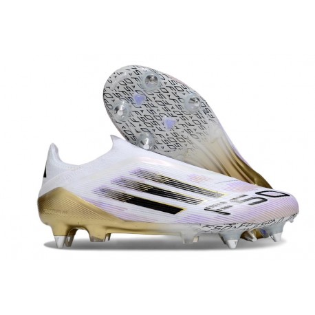 Scarpe da Calcio adidas F50 Elite SG Pro Bianco Nero Core Oro Met