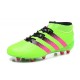 2016 Scarpini Calcio Adidas ACE 16.1 Primeknit FG/AG - Verde Solar Rosa Shock Nero