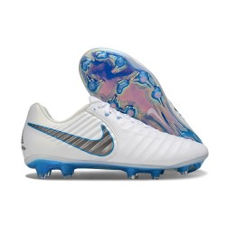 Scarpa Nike Tiempo Legend 10 Elite FG Bianco Blu Grigio