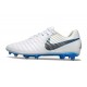 Scarpa Nike Tiempo Legend 10 Elite FG Bianco Blu Grigio