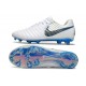 Scarpa Nike Tiempo Legend 10 Elite FG Bianco Blu Grigio
