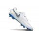 Scarpa Nike Tiempo Legend 10 Elite FG Bianco Blu Grigio