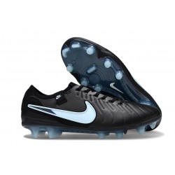 Scarpa Nike Tiempo Legend 10 Elite FG Nero Blu Ghiaccio