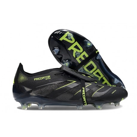 Adidas Predator Foldover Tongue Elite FG Nero Core Carbon Limone Lucido