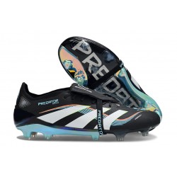 Adidas Predator Foldover Tongue Elite FG Noir Blanc Bleu