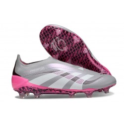 Adidas Predator Elite Senza Lacci Fg Grigio Bianco Rosa