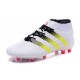 Scarpini Calcio Uomo - Adidas ACE 16.1 Primeknit FG/AG - Bianco Semi Solar Slime Blu Shock