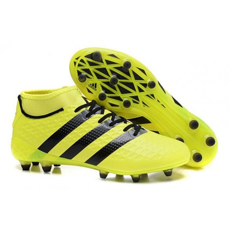 Scarpini Calcio Uomo - Adidas ACE 16.1 Primeknit FG/AG - Nero Giallo