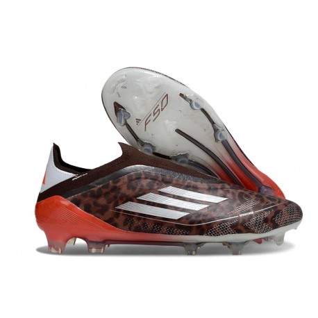 Scarpe adidas F50 Elite Laceless FG Marrone Argento Rosso