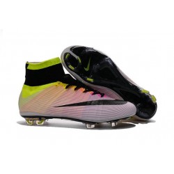 Scarpa da calcio per terreni duri Nike Mercurial Superfly - Bianco Nero Volt Arancione Totale