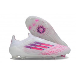 Scarpe adidas F50 Elite Laceless FG Bianco Rosa