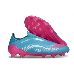 Scarpe adidas F50 Elite Laceless FG Blu Rosa
