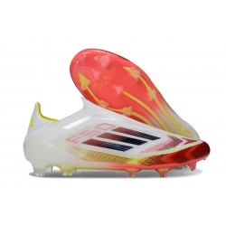 Scarpe adidas F50 Elite Laceless FG Bianco Nero Rosso
