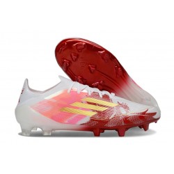adidas F50 Elite FG Nuovo Bianco Rosso Oro