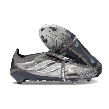 Scarpa Adidas Predator 26 Elite FT FG Ferro Metallizzato 