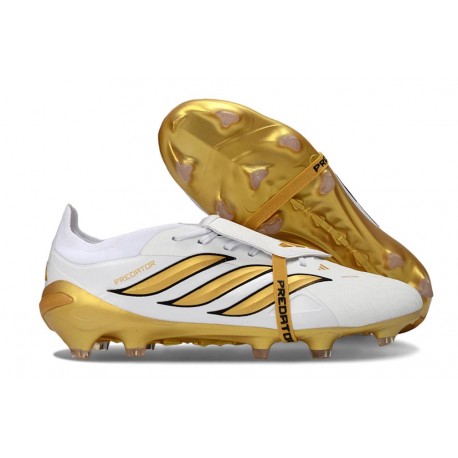 Scarpa Adidas Predator 26 Elite FT FG Bianco Oro