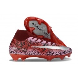 Nike Zoom Mercurial Superfly X Elite FG Safari Rosso Argento