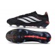 Adidas Predator 26 Elite Low FG Nero Bianco Rosso