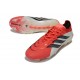 Adidas Predator 26 Elite Low FG Rosso Lucido Nero Core Ftwr Bianco