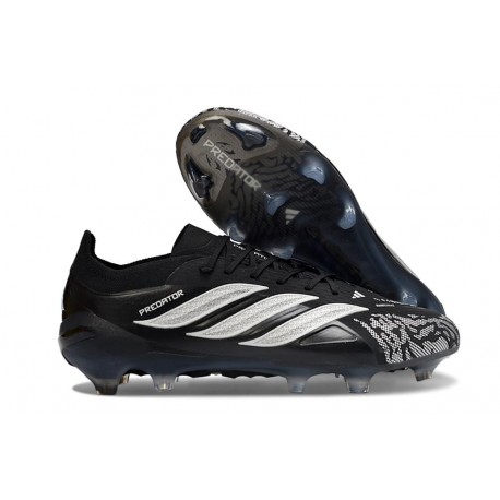 Adidas Predator 26 Elite Low FG Nero Bianco