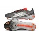 Adidas Predator 26 Elite Low FG Ferro Metallizzato Zero Metallico Rosso Lucido