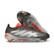 Adidas Predator 26 Elite Low FG Ferro Metallizzato Zero Metallico Rosso Lucido