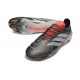 Adidas Predator 26 Elite Low FG Ferro Metallizzato Zero Metallico Rosso Lucido