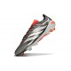 Adidas Predator 26 Elite Low FG Ferro Metallizzato Zero Metallico Rosso Lucido