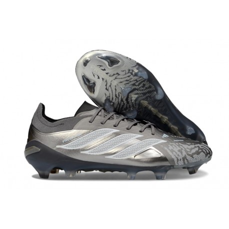 Adidas Predator 26 Elite Low FG Grigio Argento