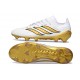 Adidas Predator 26 Elite Low FG Bianco Oro
