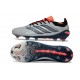 Adidas Predator 26 Elite Low FG Grigio Nero Rosso