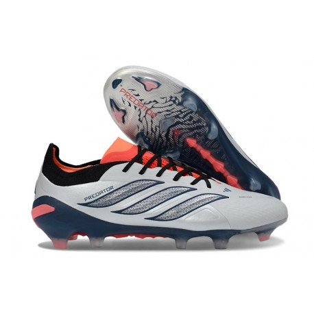 Adidas Predator 26 Elite Low FG Grigio Nero Rosso