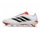 Adidas Predator 26 Elite Low FG Bianco Nero Rosso