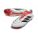 Adidas Predator 26 Elite Low FG Bianco Nero Rosso