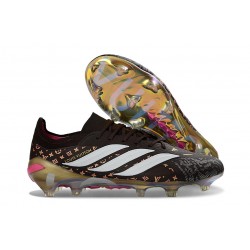 Scarpe da Calcio Adidas Predator Elite L FG Nero Bianco Oro
