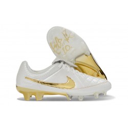 Scarpe da Calcio Nike Tiempo Maestro Elite FG Bianco Oro