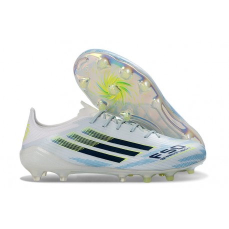 Scarpe da Calcio adidas F50 Elite FG Bianco Blu Nero