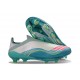 adidas Scarpa F50+ Senza Lacci FG X Messi Ftwr Bianco Rosa Lucido Flash Acqua