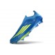 adidas Scarpa F50+ Senza Lacci FG MESSI Team Blu Royal Giallo Solare Semi Blu Burst