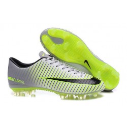 2016 Scarpe Calcio - Nike Mercurial Vapor XI FG Argenteo Nero Verde