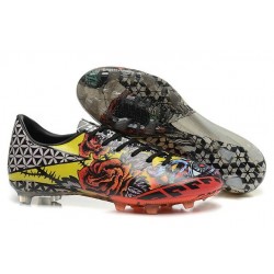 ADIDAS AdiZero F50 TRX FG Scarpe da calcio Messi Tottoo Love Hate Rosso Nero Giallo