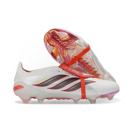 Scarpa Adidas Predator 26 Elite FT FG Bianco Nero Rosso