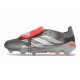 Scarpa Adidas Predator 26 Elite FT FG Ferro Metallizzato Zero Metallico Rosso Lucido