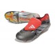 Scarpa Adidas Predator 26 Elite FT FG Ferro Metallizzato Zero Metallico Rosso Lucido