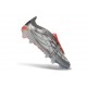 Scarpa Adidas Predator 26 Elite FT FG Ferro Metallizzato Zero Metallico Rosso Lucido