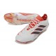 Scarpe da Calcio Adidas Predator Elite L FG Bianco Rosso Nero