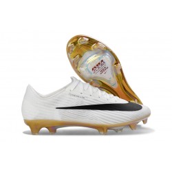 Nike Scarpe da Calcio Uomo Mercurial Vapor XVII Elite FG Bianco Nero Oro