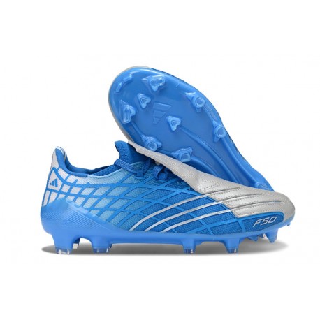 adidas Scarpa F50 Elite FG Spider Blu Argento