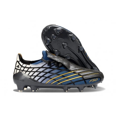 adidas Scarpa F50 Elite FG Spider Nero Blu Oro