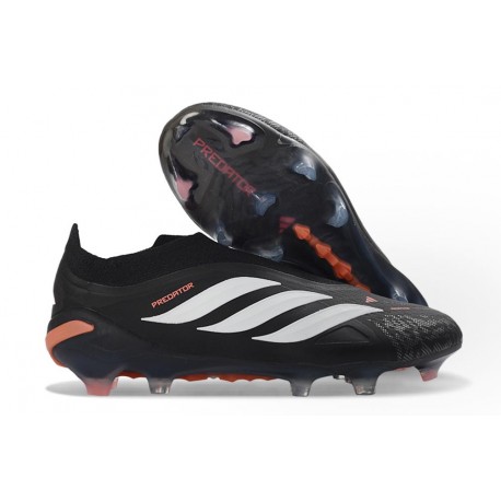 Adidas Scarpa Predator Elite Senza Lacci LL FG Nero Bianco